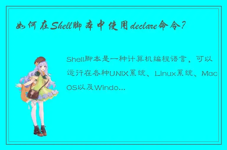 如何在Shell脚本中使用declare命令？