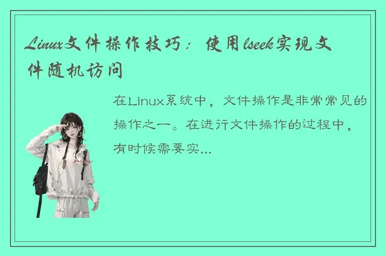 Linux文件操作技巧：使用lseek实现文件随机访问