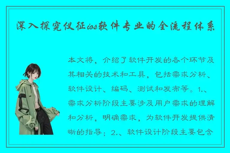 深入探究仪征ios软件专业的全流程体系
