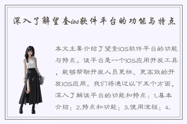 深入了解望奎ios软件平台的功能与特点