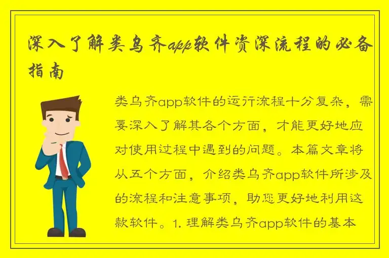深入了解类乌齐app软件资深流程的必备指南