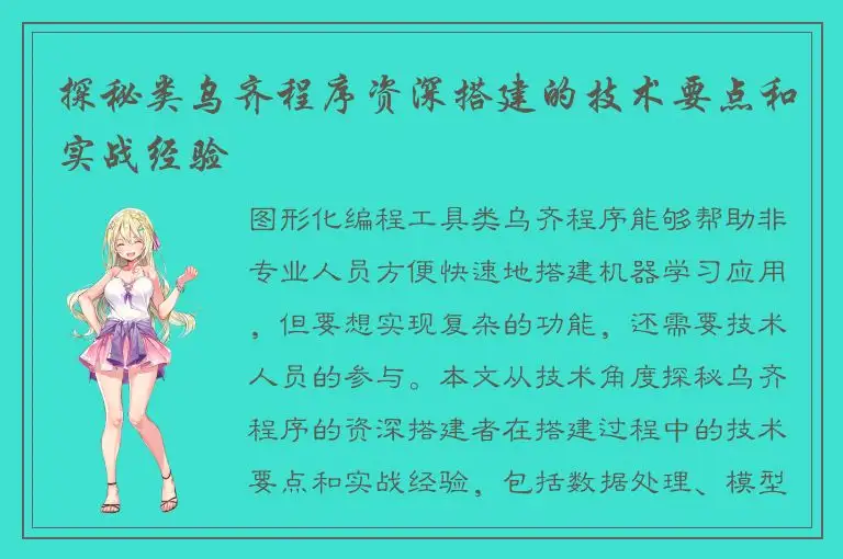 探秘类乌齐程序资深搭建的技术要点和实战经验