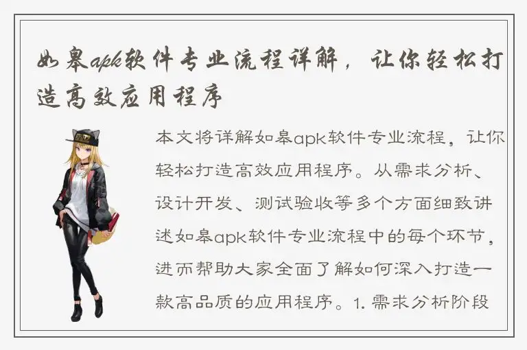 如皋apk软件专业流程详解，让你轻松打造高效应用程序