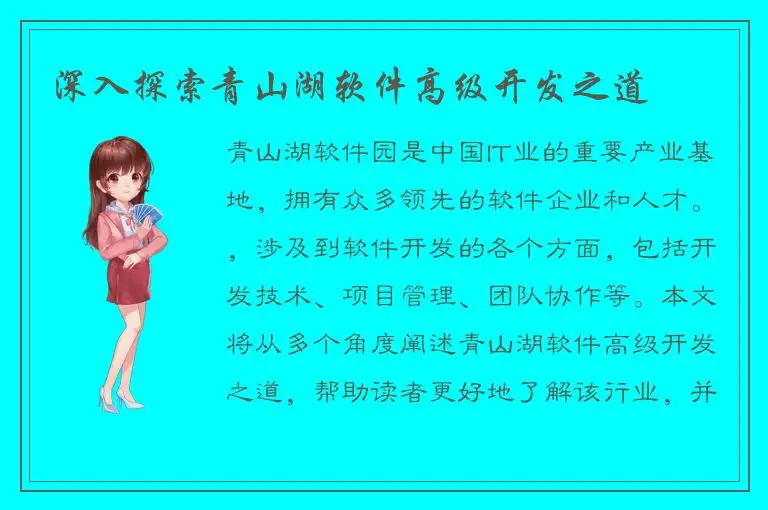 深入探索青山湖软件高级开发之道