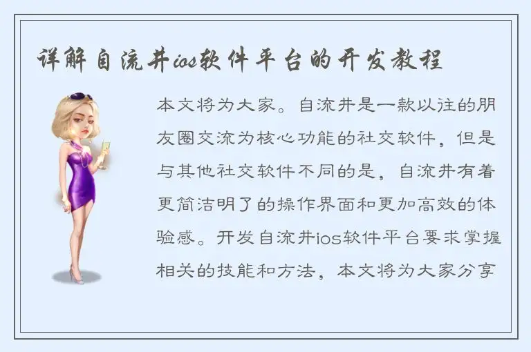 详解自流井ios软件平台的开发教程