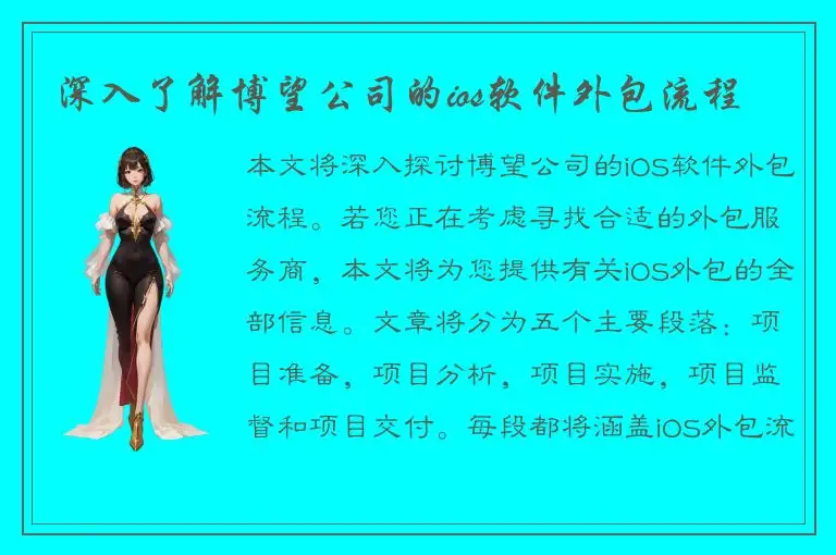 深入了解博望公司的ios软件外包流程