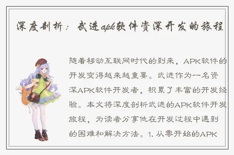 深度剖析：武进apk软件资深开发的旅程