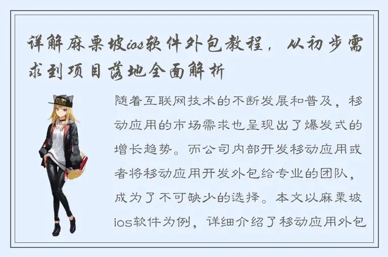 详解麻栗坡ios软件外包教程，从初步需求到项目落地全面解析