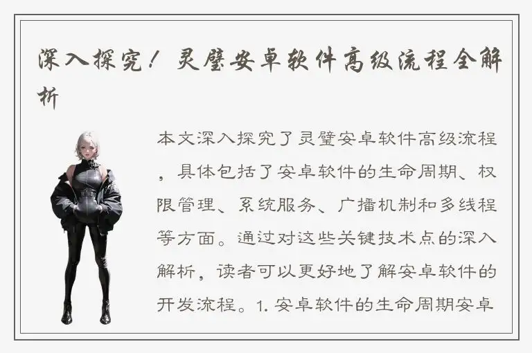 深入探究！灵璧安卓软件高级流程全解析