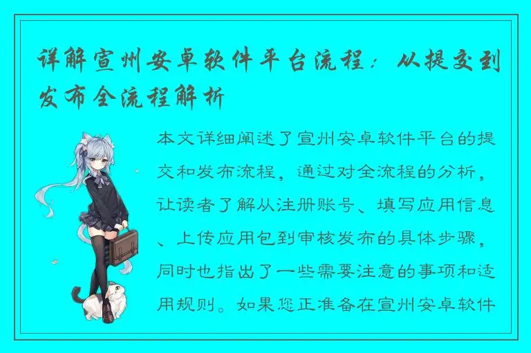 详解宣州安卓软件平台流程：从提交到发布全流程解析