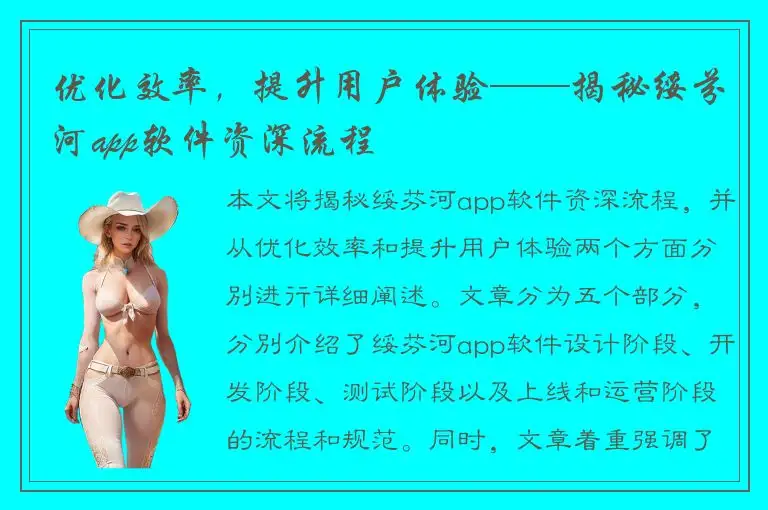 优化效率，提升用户体验——揭秘绥芬河app软件资深流程