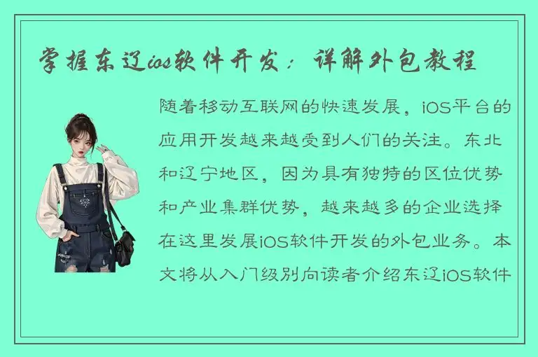 掌握东辽ios软件开发：详解外包教程