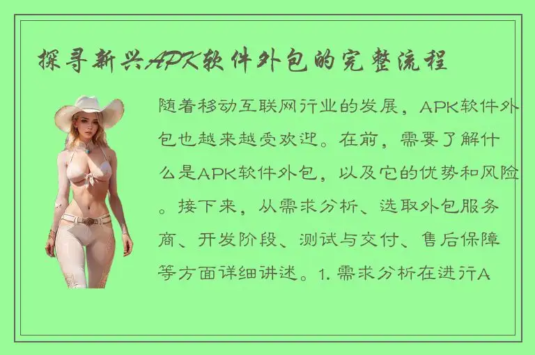 探寻新兴APK软件外包的完整流程
