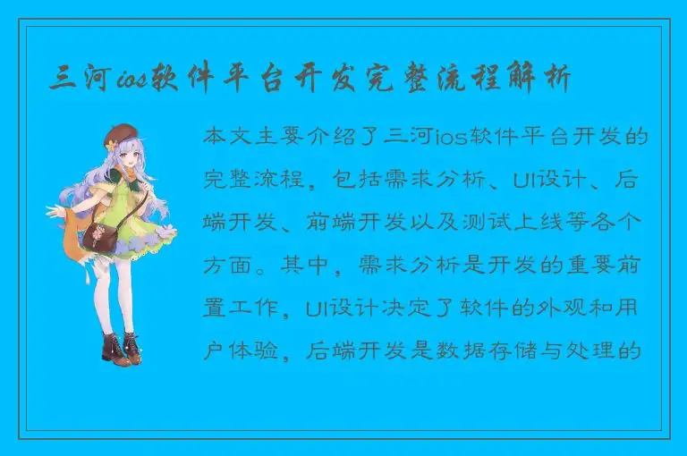 三河ios软件平台开发完整流程解析