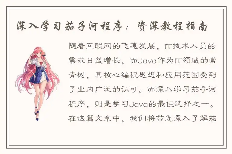 深入学习茄子河程序：资深教程指南