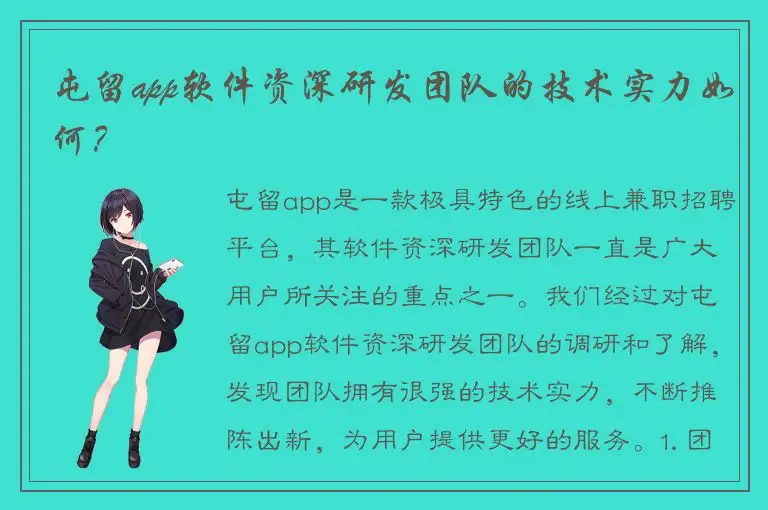 屯留app软件资深研发团队的技术实力如何？