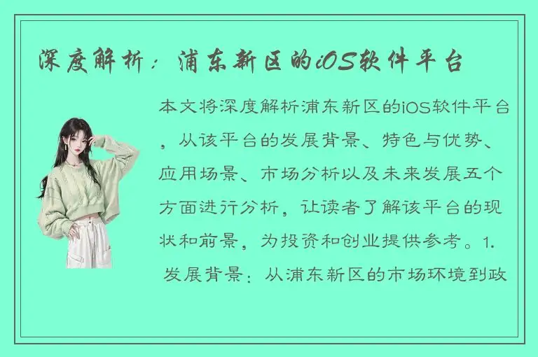 深度解析：浦东新区的iOS软件平台