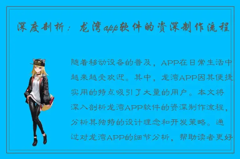深度剖析：龙湾app软件的资深制作流程