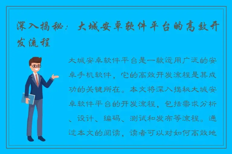 深入揭秘：大城安卓软件平台的高效开发流程
