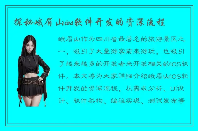 探秘峨眉山ios软件开发的资深流程