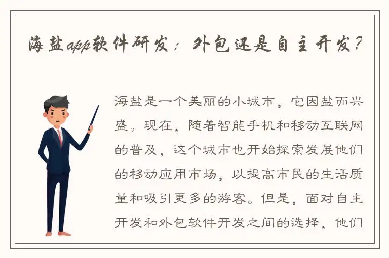 海盐app软件研发：外包还是自主开发？