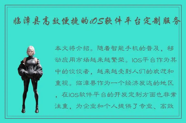 临漳县高效便捷的iOS软件平台定制服务