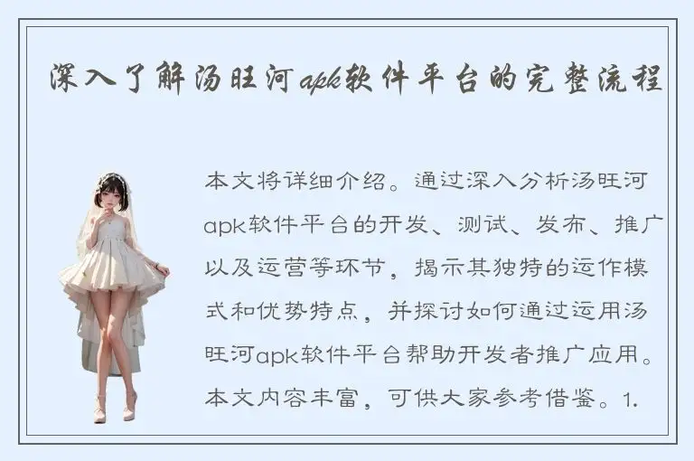深入了解汤旺河apk软件平台的完整流程