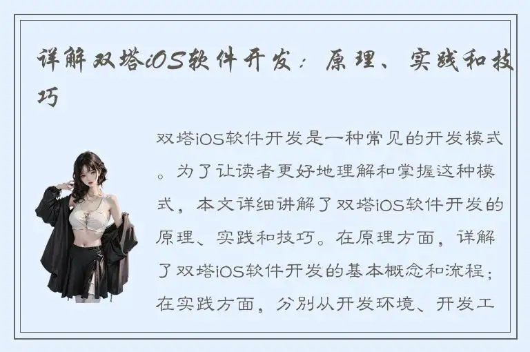 详解双塔iOS软件开发：原理、实践和技巧