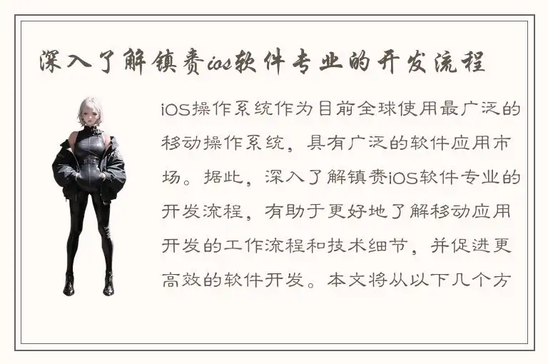 深入了解镇赉ios软件专业的开发流程