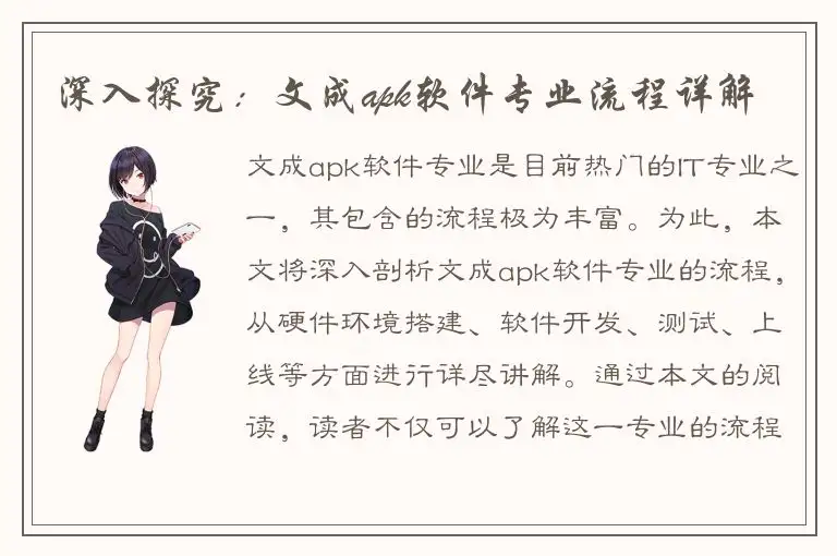 深入探究：文成apk软件专业流程详解