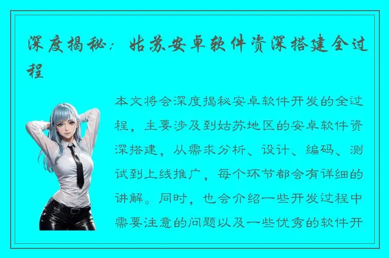 深度揭秘：姑苏安卓软件资深搭建全过程
