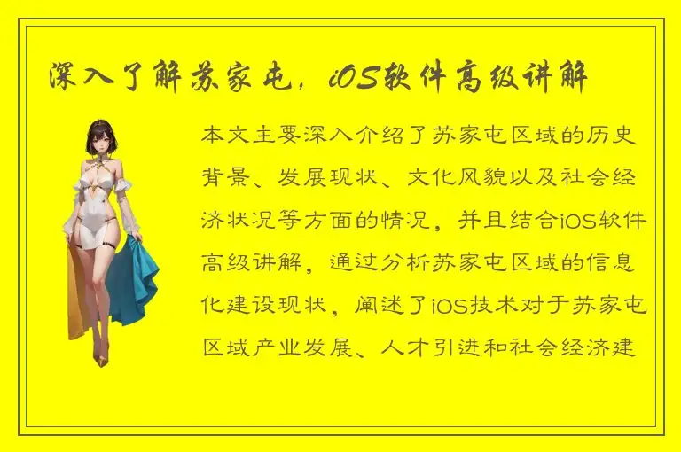 深入了解苏家屯，iOS软件高级讲解