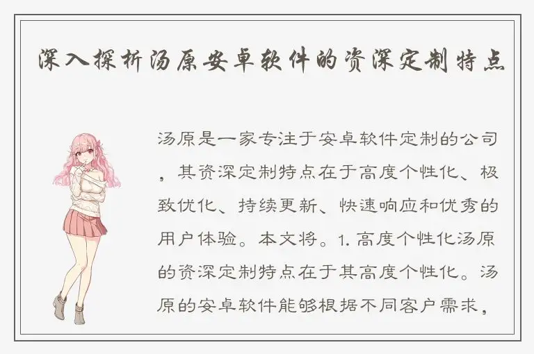 深入探析汤原安卓软件的资深定制特点