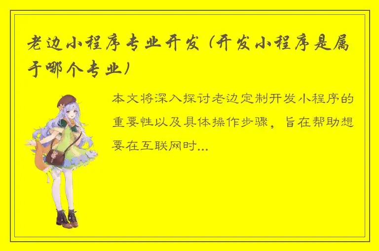 老边小程序专业开发 (开发小程序是属于哪个专业)