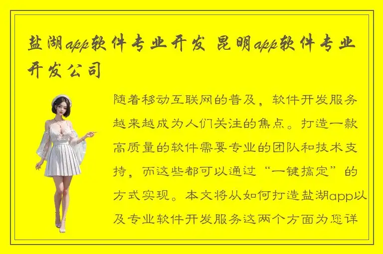 盐湖app软件专业开发 昆明app软件专业开发公司