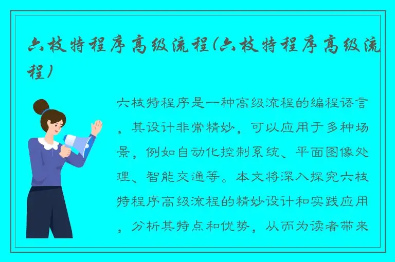 六枝特程序高级流程(六枝特程序高级流程)