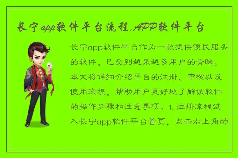 长宁app软件平台流程,APP软件平台