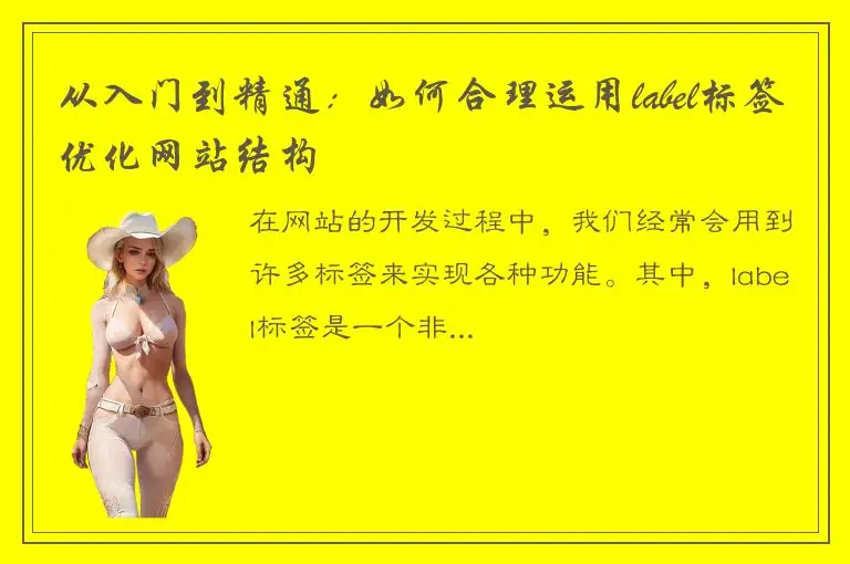 从入门到精通：如何合理运用label标签优化网站结构