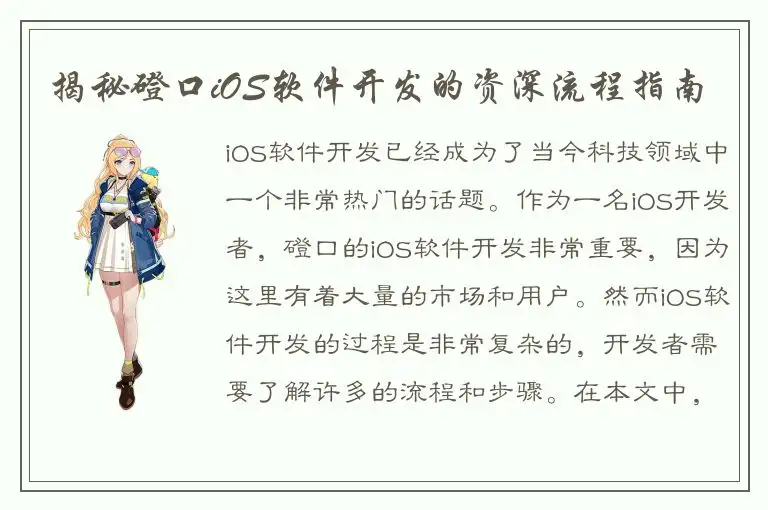 揭秘磴口iOS软件开发的资深流程指南