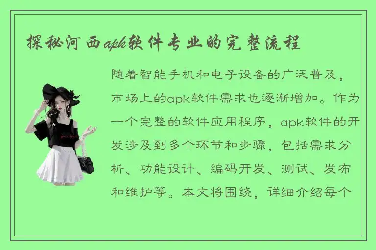 探秘河西apk软件专业的完整流程