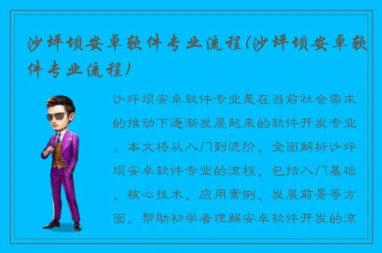 沙坪坝安卓软件专业流程(沙坪坝安卓软件专业流程)