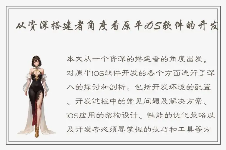 从资深搭建者角度看原平iOS软件的开发