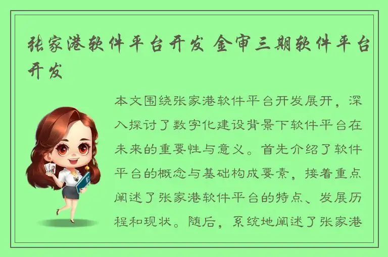张家港软件平台开发 金审三期软件平台开发