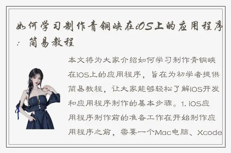 如何学习制作青铜峡在iOS上的应用程序：简易教程