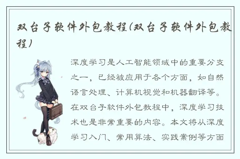 双台子软件外包教程(双台子软件外包教程)