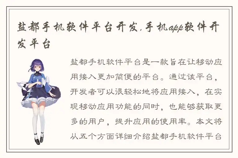 盐都手机软件平台开发,手机app软件开发平台