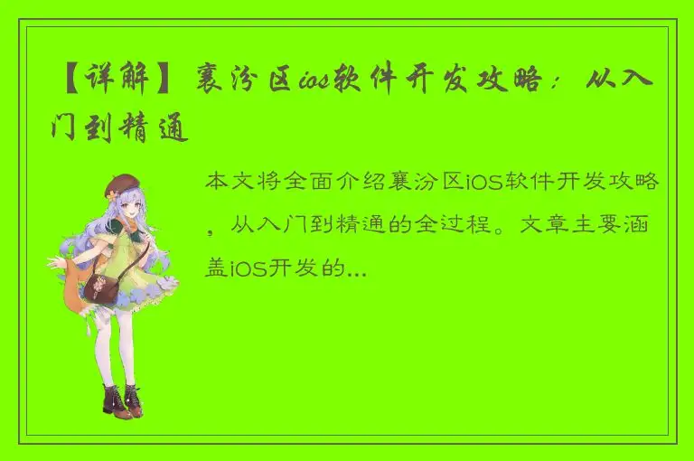 【详解】襄汾区ios软件开发攻略：从入门到精通