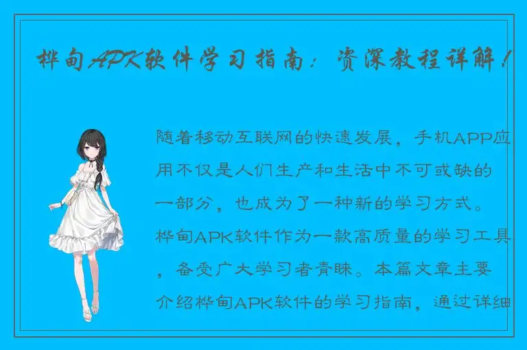 桦甸APK软件学习指南：资深教程详解！