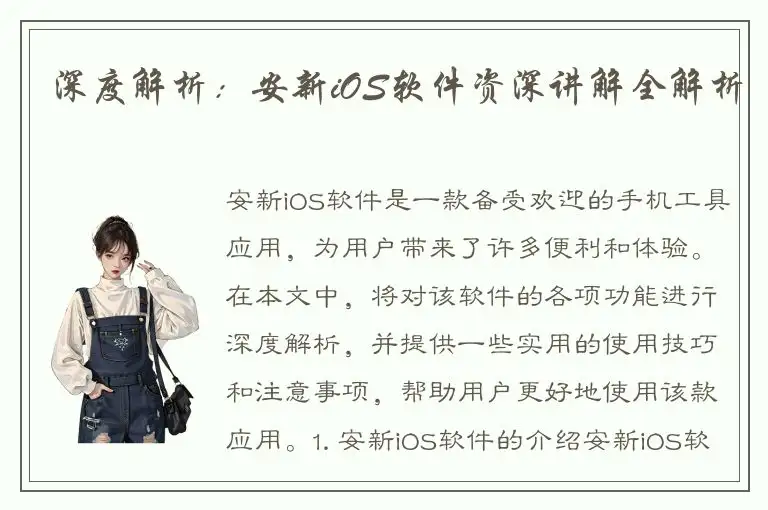 深度解析：安新iOS软件资深讲解全解析