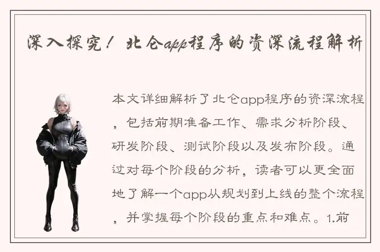 深入探究！北仑app程序的资深流程解析